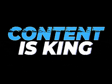 content is king text image
